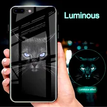 Чехол для iPhone X с изображением цветов розы оленя Фламинго Феникса Луны звездного неба светящийся чехол для телефона для iPhone6 6s 7 8 Plus XR XS Max