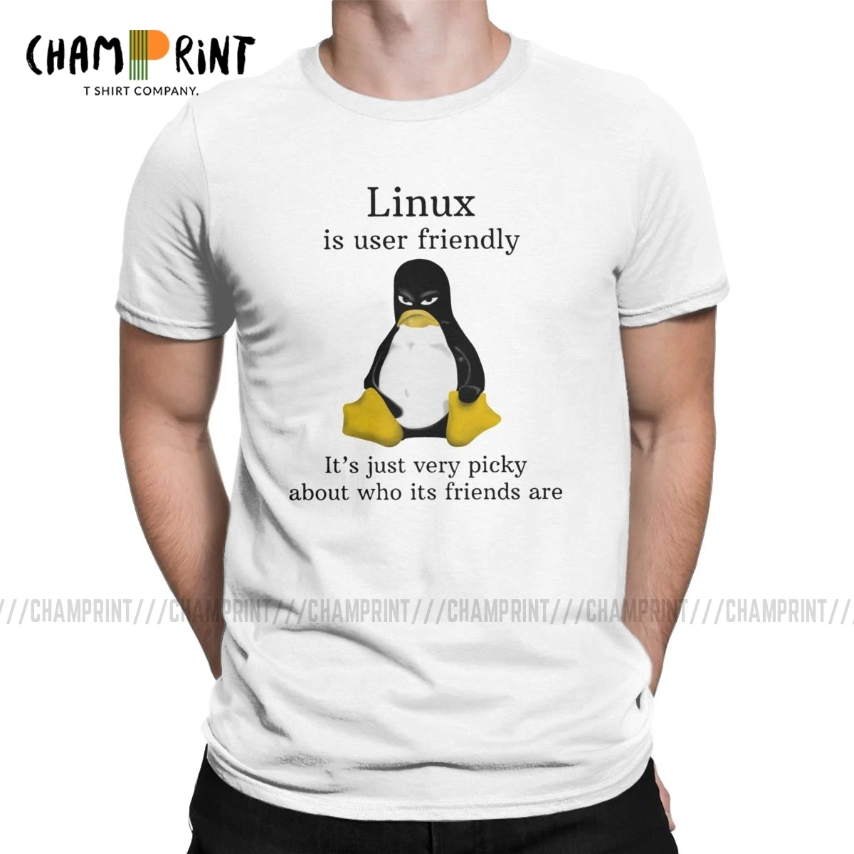 Linux-это удобные для пользователя футболки мужчин Arch Linux Tux Programmer компьютерный