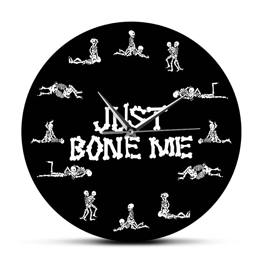 Настенные часы с забавными романтическими скелетами Карма сутра Just Bone Me девичник