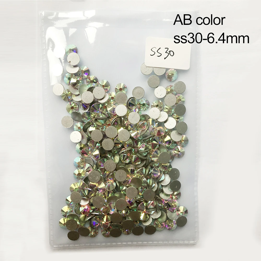 288PCS SS30 1440 шт стеклянные 3D Стразы для дизайна ногтей драгоценные камни для украшения ногтей хрустальные стразы AB Камни SS3-SS10 - Цвет: 288PCS SS30
