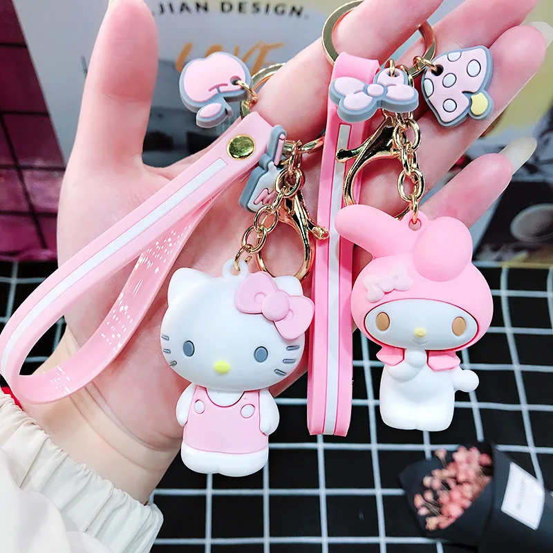 Мультяшный милый маленький желтый брелок утка брелок Hello Kitty Дамская девушка украшение подвеска на сумку брелок для автомобиля новое кольцо для ключей ювелирных изделий подарок|Брелоки| | АлиЭкспресс