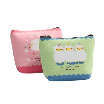 

30PCS / LOT Cute Lamb Zero Wallet Candy Color Key Bag Girls Cute Card Bag Ladies Creative Earphone Bag Small Storage Bag