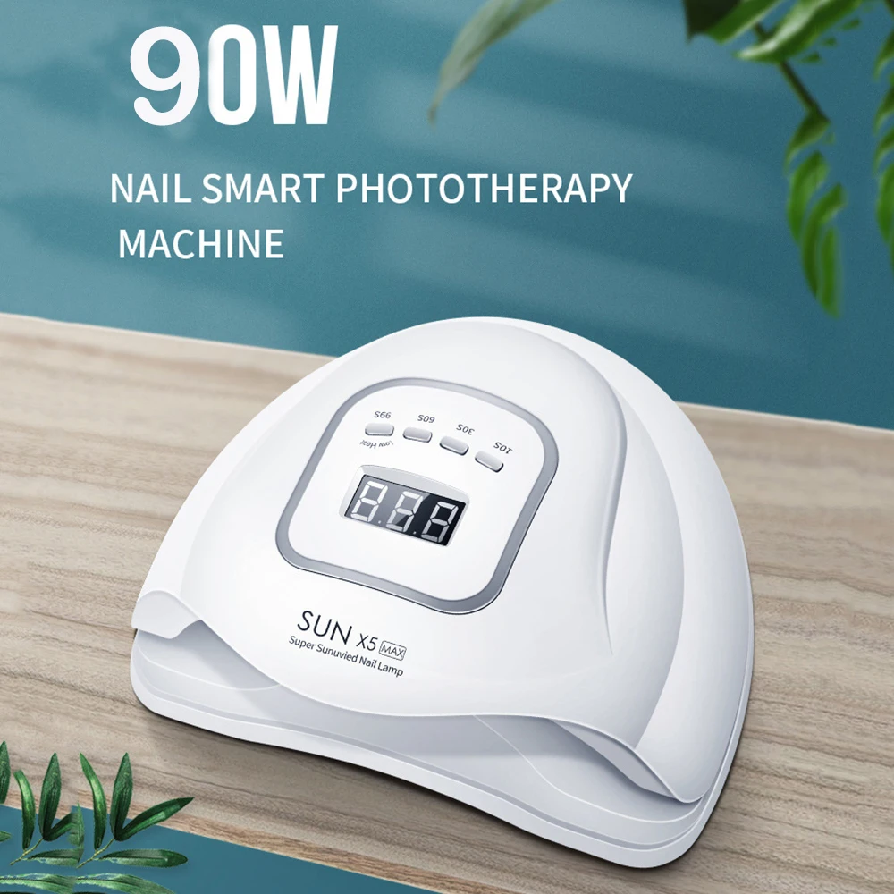 SUN X5 Max 90W LED Nail Lamp Dryer UV For Curing Gel Polish With Motion Sensing LCD Display Art Tool | Красота и здоровье