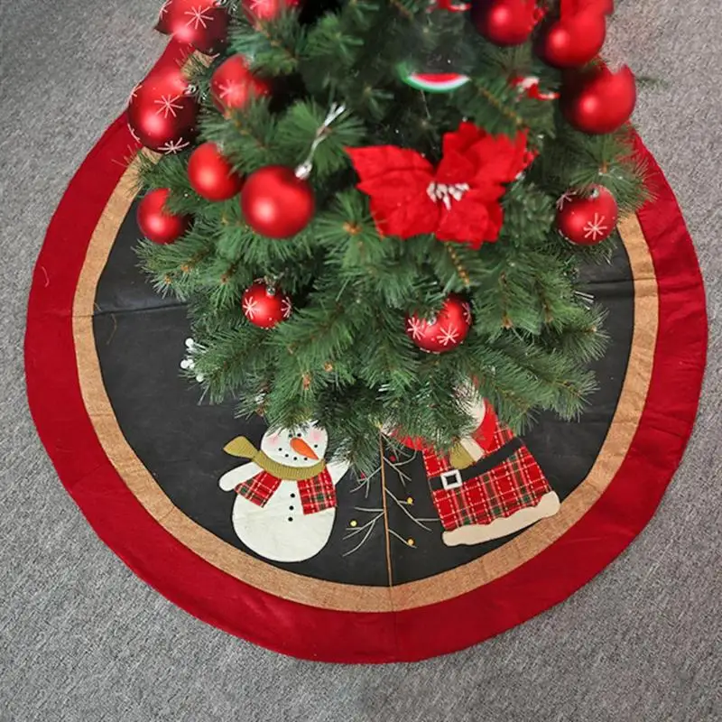 120 см Рождественская елка юбка круглый ковер рождественские украшения для дома коврик Новогодняя Рождественская елка юбки
