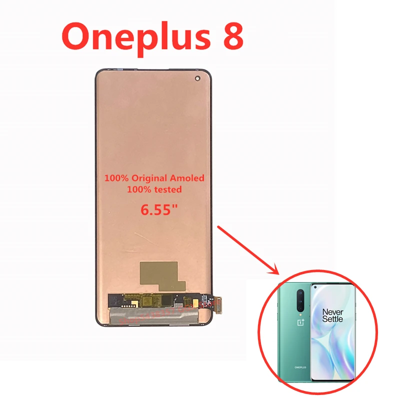 

Оригинальный 100% протестированный ЖК-дисплей AMOLED для Oneplus 8, ЖК-дисплей, сенсорный экран, дигитайзер, сборка для One Plus 8, ЖК-дисплей