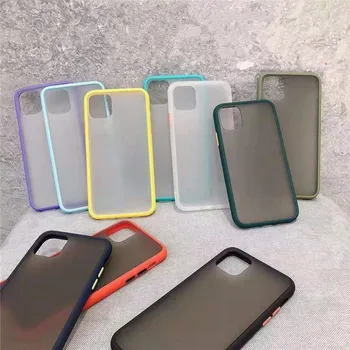 

50pcs/lot Color Frame Transparent Matte Back Phone Case For iPhone 11 Pro Max XR XS Max X 7 8 6 6S Plus SE 2 SE2