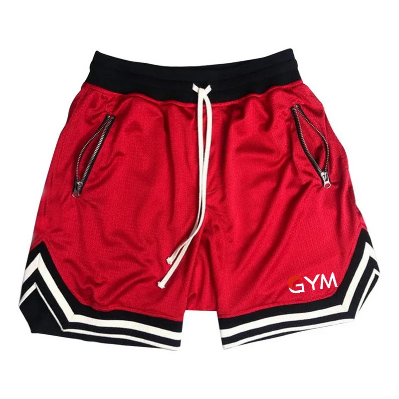 

2019 Men Fitness Bodybuilding Shorts Man Summer Gyms Workout Male Breathable Mesh Quick Dry Sportswear Jogger Beach Short Pants