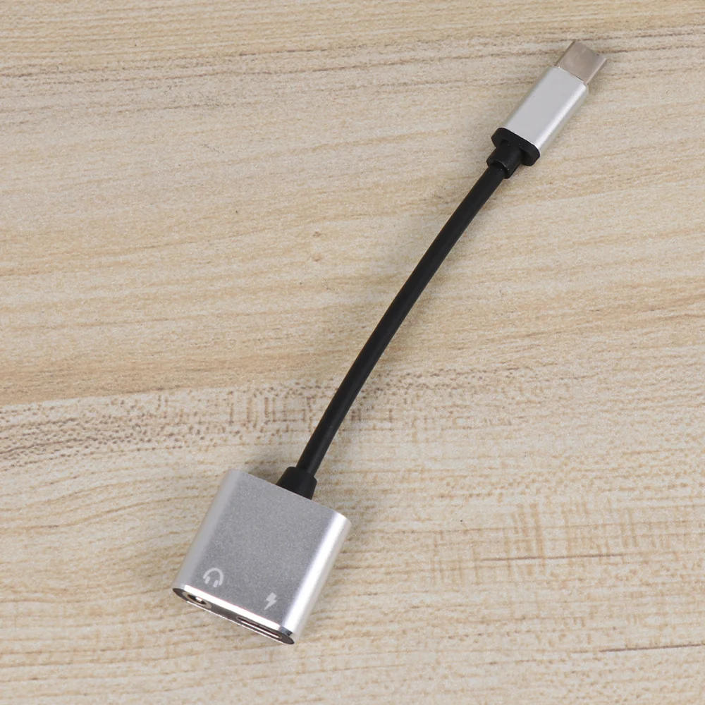 

1pc Adapter Premium Practical Useful Durable Earphone Charging Converter Headphone Adapter 2 in 1 Adapter