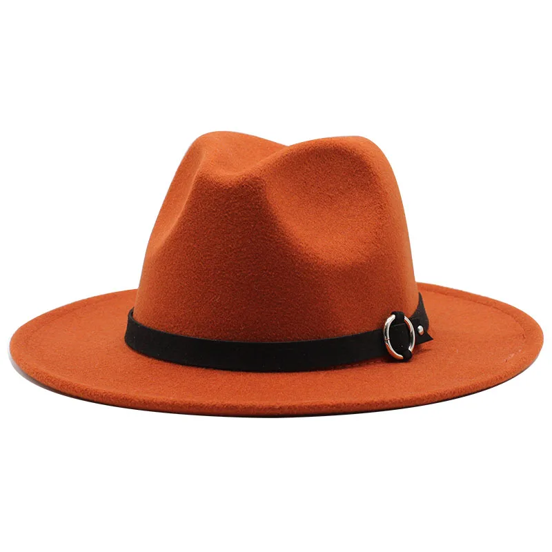 Fashion Women Men Wide Brim Wool Felt 