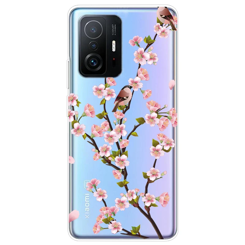 Soft TPU Silicone Clear Cartoon Case for Xiaomi 11T Pro - Transparent Protective Phone Cover