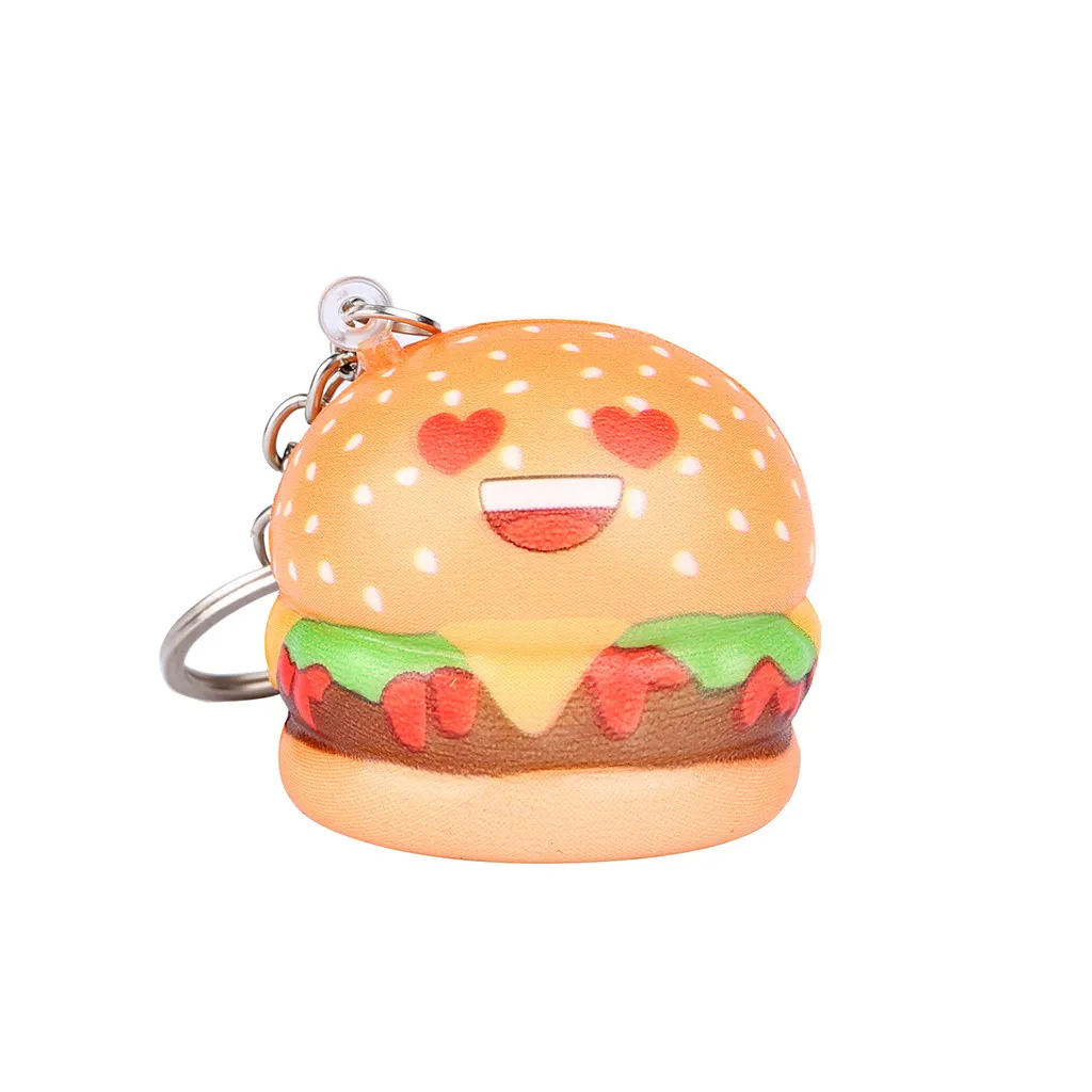 Cartoon Hamburger Scented Slow Rising Exquisite Kid Gift Backpack Accessories Decorations Exquisite Fun Gadgets #A