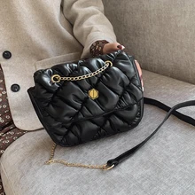 Маленькие стеганые сумки через плечо из искусственной кожи для женщин модная сумка через плечо с цепочкой женские сумки и кошельки