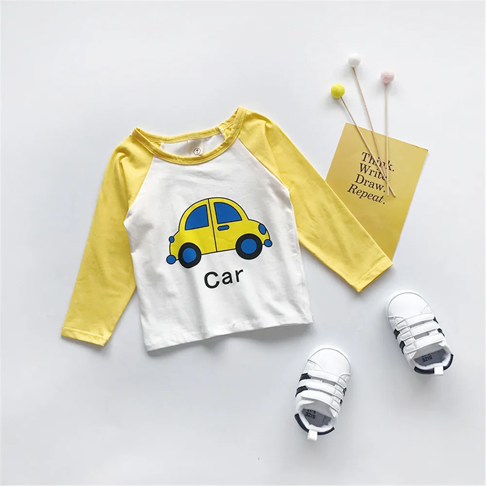 

2019 Spring Autumn Children Clothes Boys Girls Long Sleeve Cute Cartoon Strawberry T-shirt Pullover Baby Kids Clothing Shirts