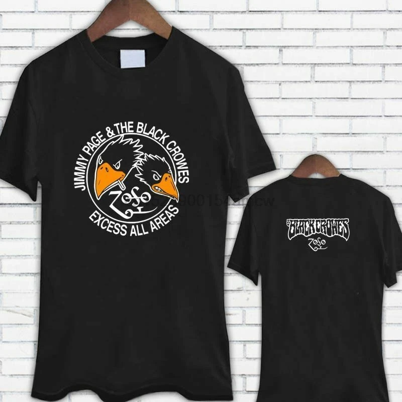 Jimmy Page and The Black Crowes Logo Rock Legend Shirt | Мужская одежда