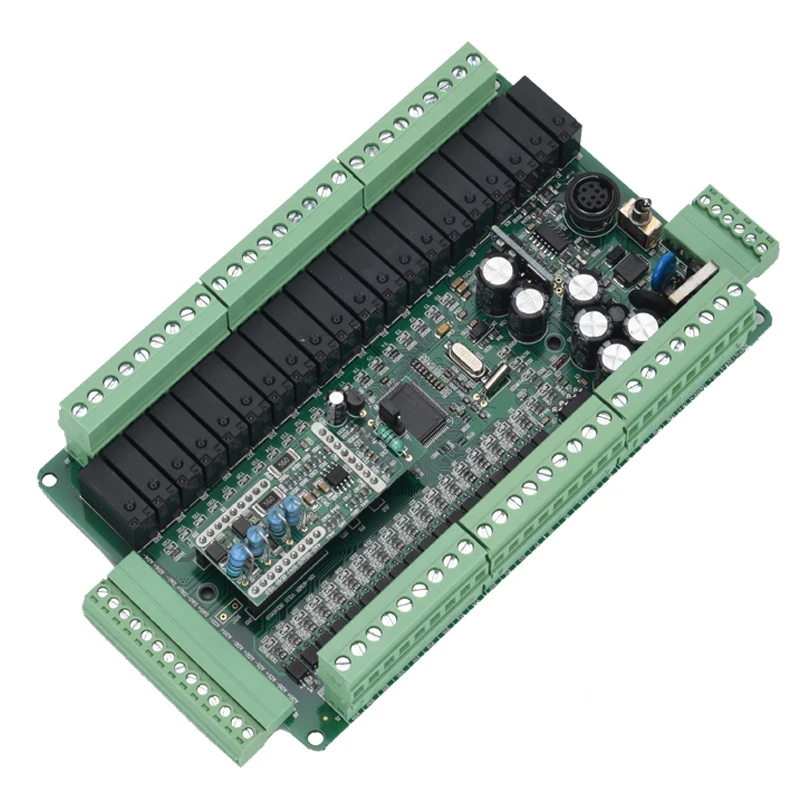 FX2N PLC Controller 40MR 4AD 2DA E/K PT100 TC Thermocouple 0 10V 0 20mA