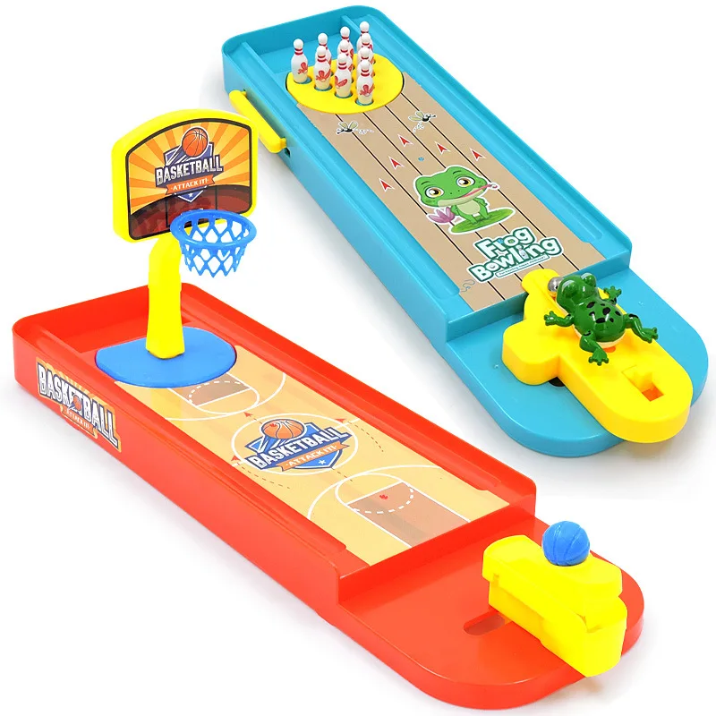 

Mini Bowling Game Children Finger Catapult Basketball Educational Board Game Parent And Child Interactive Toy Desktop