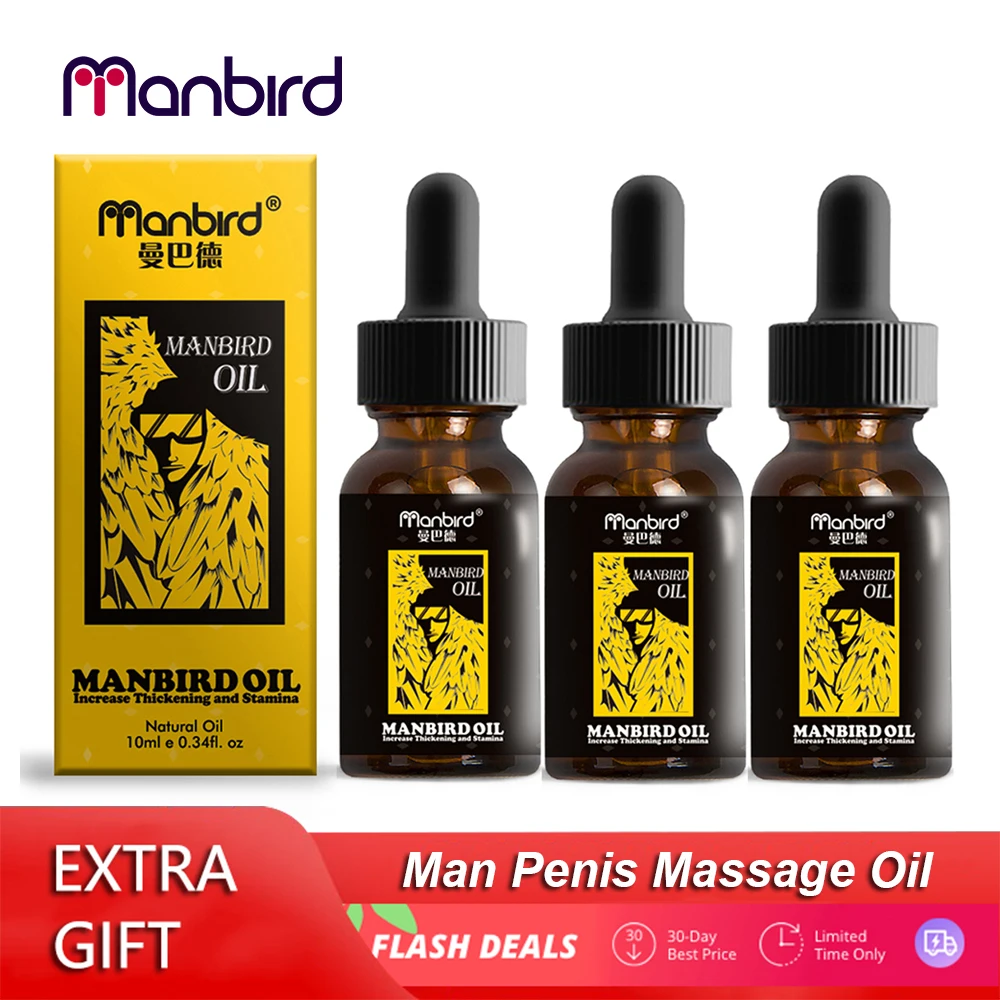Manbird 3Pcs Lubricant Penis Enlargement Oil Increase Growth Big Dick