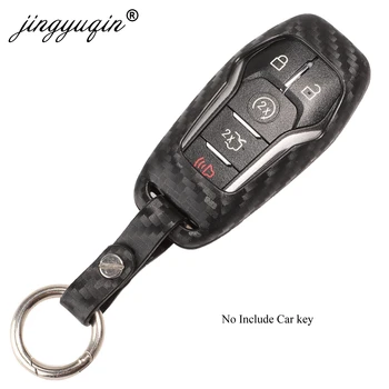 Keyforkess 10pcs custodia protettiva in Silicone morbido in fibra di carbonio per Ford Lincoln Escape Explorer Flex Flex Taurus Fusion Car Styling - Jingyuqin 10pcs custodia protettiva in Silicone morbido in fibra di carbonio per Ford Lincoln Escape