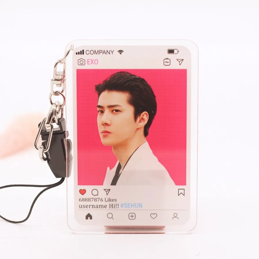 Se Hun14 KPOP EXO членов Фотокарта акриловый брелок Baekhyun D.O. Модный брелок с подвеской - Цвет: Se Hun14