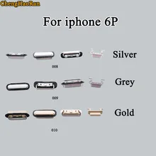 ChengHaoRan 1 комплект для iPhone 6 Plus 6 P Выходная Мощность Кнопка громкость, выключение звука Кнопка ключ боковые кнопки полный комплект Ремонт Запчасти Замена