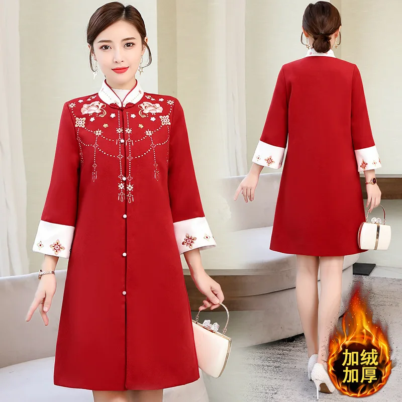 

Chinese-style WOMEN'S Dress the Republic of China-Style Retro Chinese Style Tops Modified Version GIRL'S Fashion Young Version C