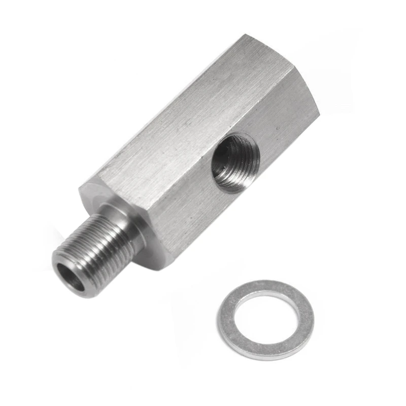 

1/8 Inch Bspt Oil Pressure Sensor Tee To Npt Adapter Turbo Supply Feed Line Gauge Automotive Sensor Connector
