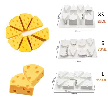 

6/8 Cavities 3D Cheese Mousse Mould Brownie Chocolate Cake Silicone Mold Cake Decorating Tool DIY Soap Mold Baking Accessories