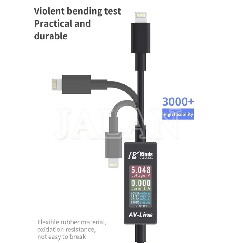18 종류의 AV-라인 충전 데이터 라인 감지 1.0m 전류 패드 전화 포드 유형 ..
