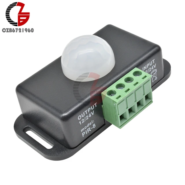 Interruttore Sensore Movimento PIR DC 5V-24V - Per Luci LED, Regolabile, Con USB, Rilevazione 120° - Foto 6