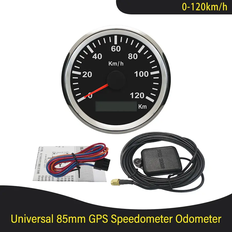 ELING New 85mm GPS Speedometer 120km/h 200km/h Speed Gauge Odometer UTV Motorcycle Marine Boat Buggy 12V/24V With Red Backlit - Image 12