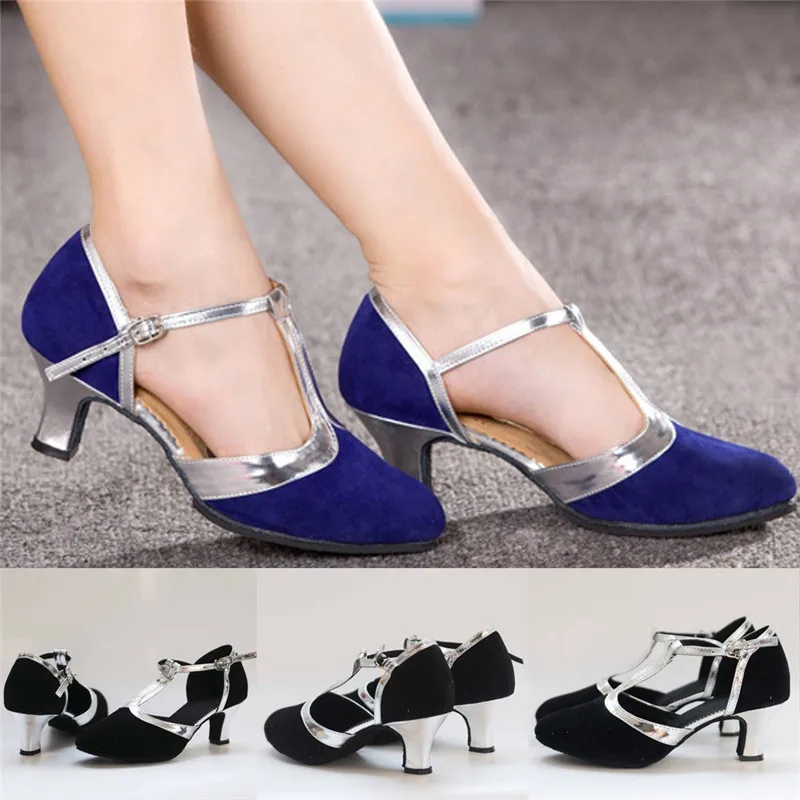 Women's Ballroom Tango Latin Salsa Dancing Shoes Sequins Shoes Social Dance Shoe #2G29  (2)