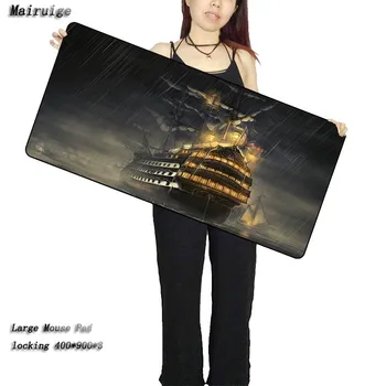 

Ships Sea Light Rain Large Gaming Mouse Pad Mousepad Locking Edge for Laptop PC Anime Mousepad Dota2 Mat for Gamer
