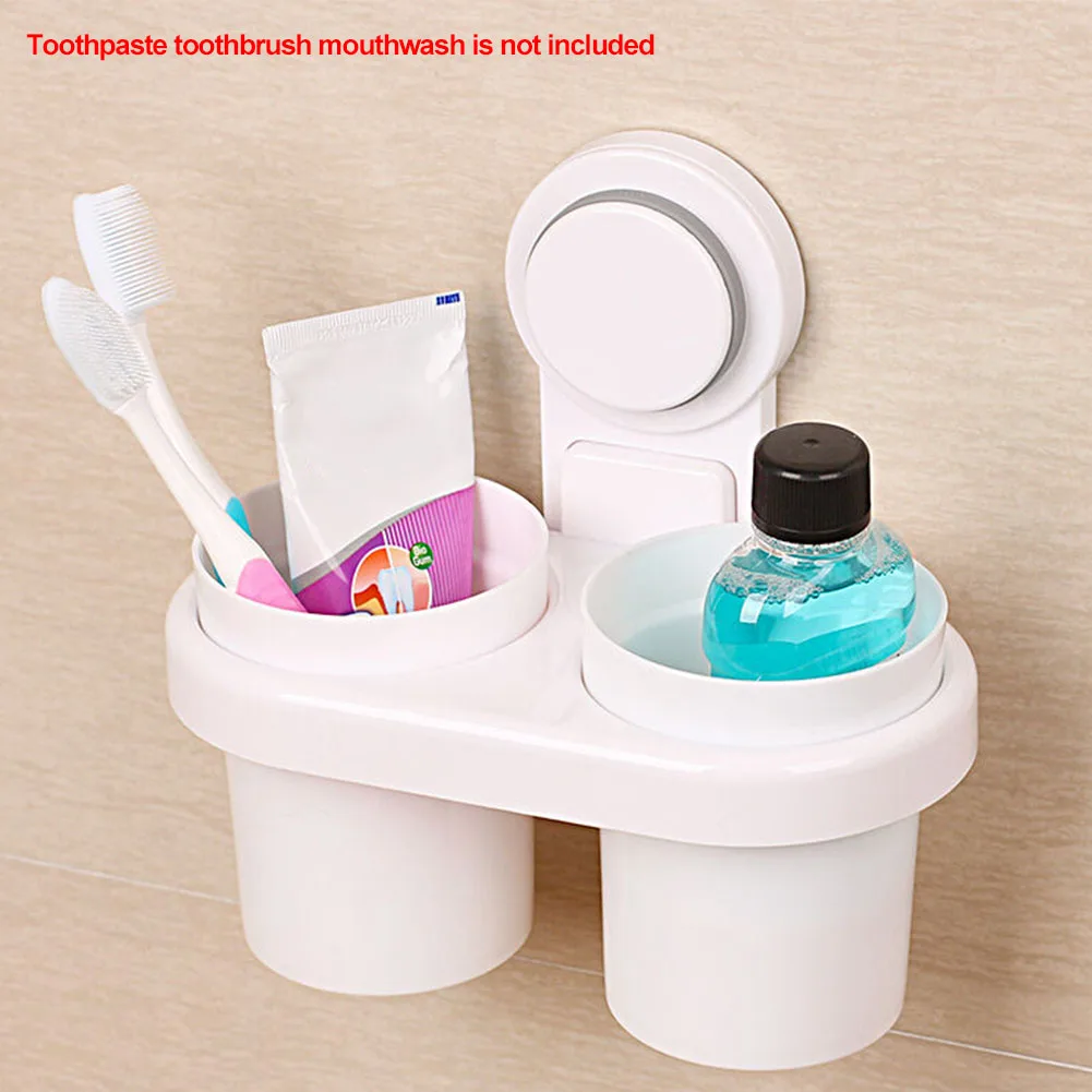 

Comb Shaver Suction Cup Organizer Accessories Tumbler ABS Plastic Universal Toothbrush Holder Storage Rack Bathroom Practical