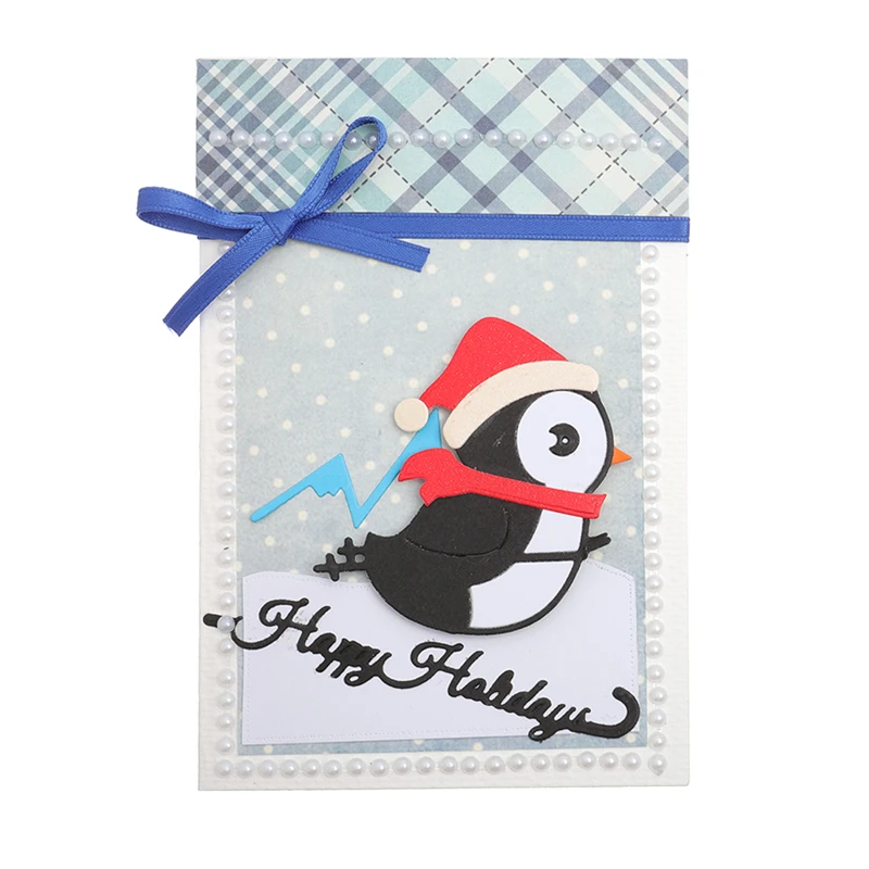 

DiyArts Penguin Dies Winter Skiing Metal Cutting Dies for DIY Scrapbooking Decorative Embossing Handcraft Die Cutting Template