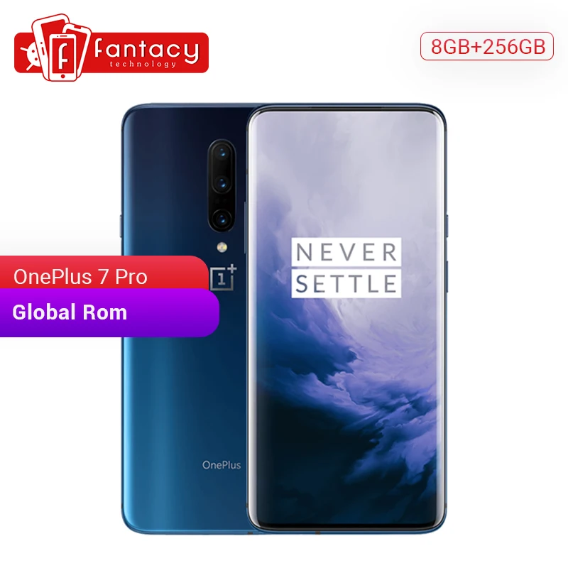 Цена Смартфон OnePlus 7 Pro с глобальной ПЗУ, 6 ГБ, 128 ГБ, камера 48 МП, Snapdragon 855, 6,67 дюймов, жидкий AMOLED дисплей, отпечаток пальца UFS 3,0, NFC