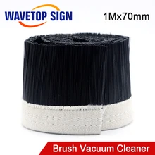  1Mx70mm Brush Vacuum Cleaner Engraving Machine Dust Cover For CNC Router For Spindle Motor 