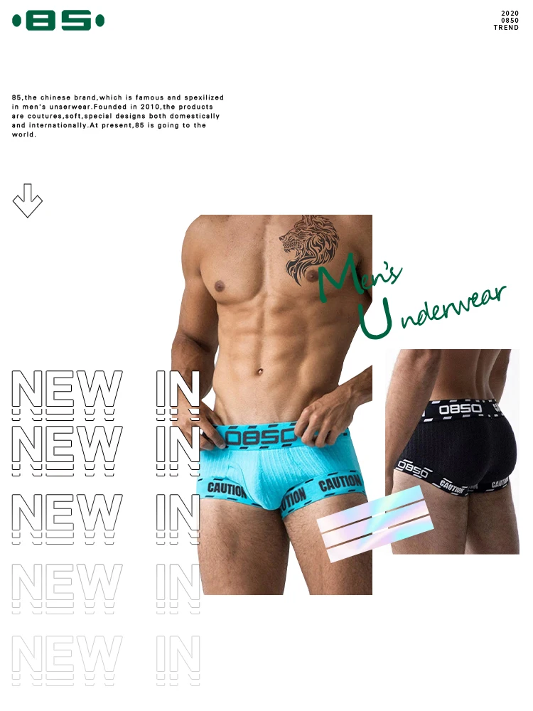 red boxers 0850 Brand Ins Style Cotton Boxers Men Fashion Sexy Underwear Man Shorts Soft Panties Male Low Waist U Pouch Comfortable BS3104 best men's briefs