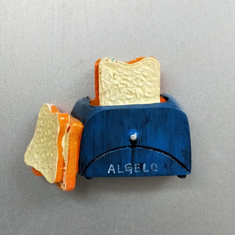 bread machine Магниты на холодильник для пищи Магнитная паста яйцо хлеб моделирование стерео холодильник паста Сообщение Магнит 3d Кнопка креативный - Цвет: bread machine