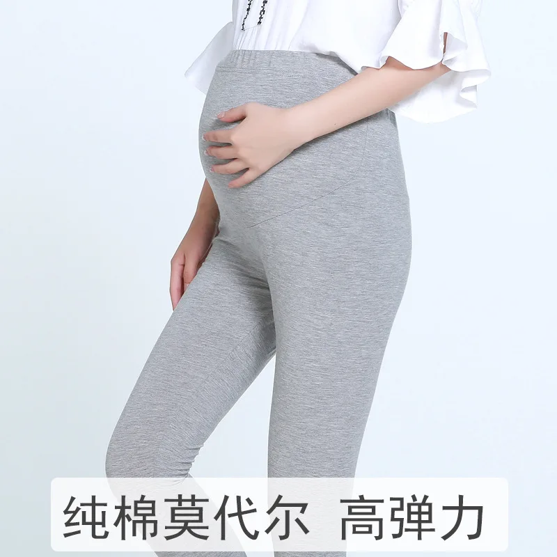 

Modal Large Size Maternity Pants Ankle-length Leggings Summer Thin Section Abdominal Support Adjustable Maternity Pants Slim Fit