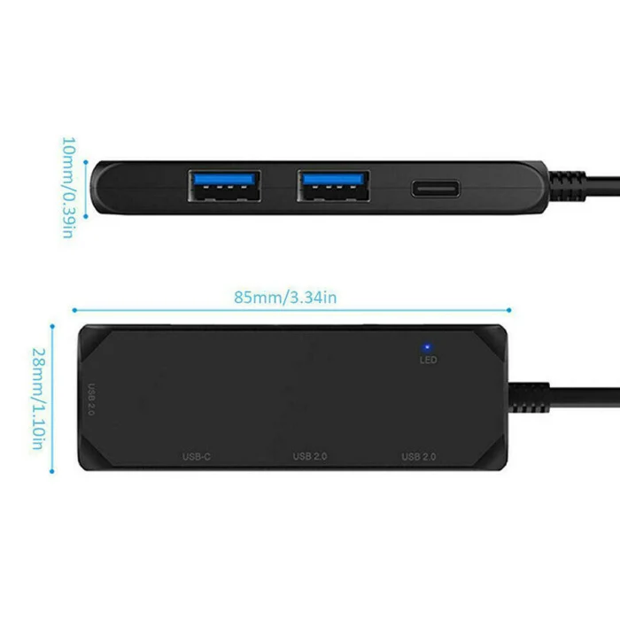 Горячий Портативный USB-C 4K концентратор тип-c к USB 2,0 адаптер с 1 разъемом 4 гнезда BUS66