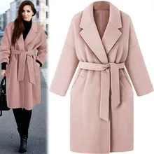 JAYCOSIN женское Смешанное пальто, зимнее теплое длинное шерстяное пальто с отворотом, женский плащ, свободное кружевное пальто, женская верхняя одежда, куртка 903