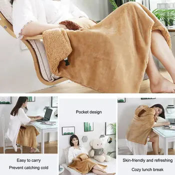 

60*80cm USB Car Home Electric Warming Heating Blanket Electric Heater Flannel Knee Body Hand Knee Warmer Heating Carpet