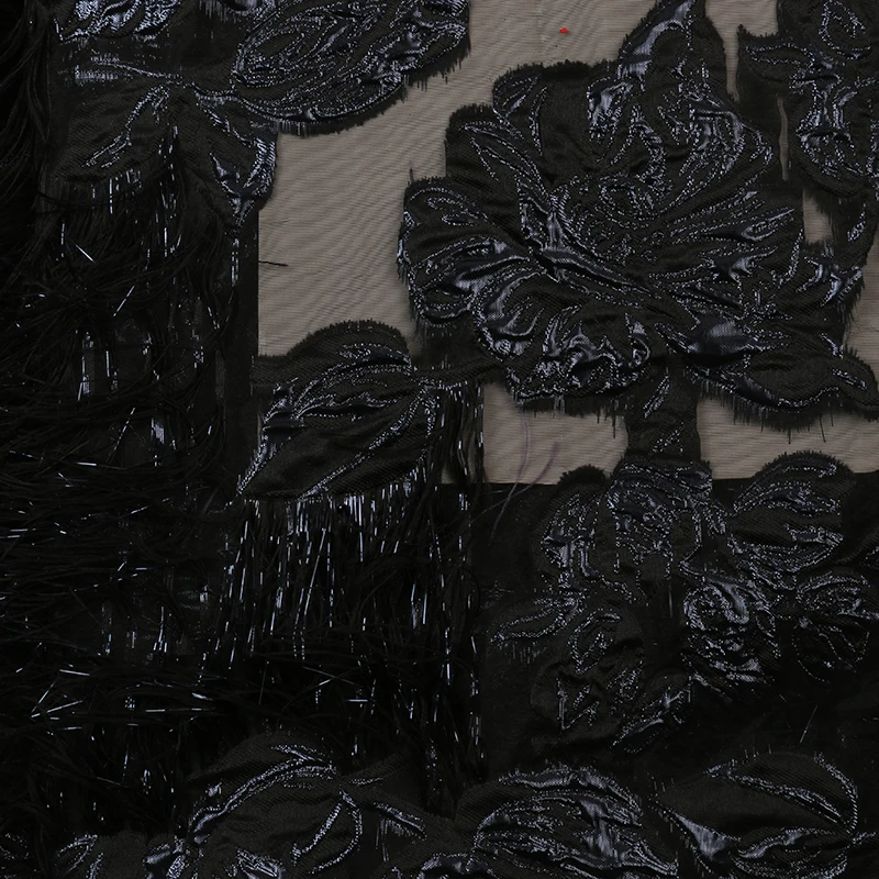 Самая популярная новейшая кружевная ткань, свадебная кружевная отделка, отделка из перьев, шитье нигерийских платьев, африканские шнурки для вечернего GD2835B-3