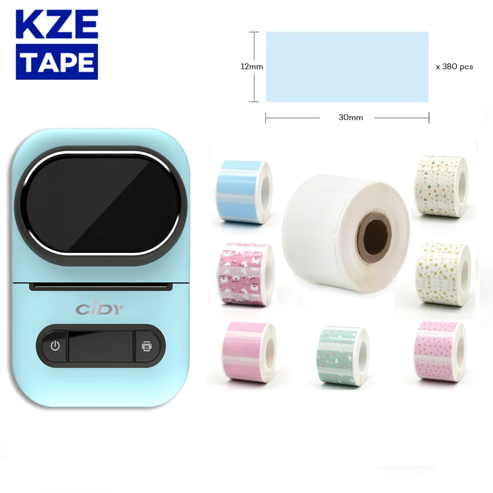 1 pcs Kze 30*12mm Various models Cute Thermal Label Roll Typeable Washi