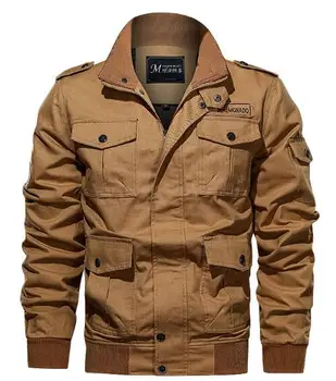 

2020 new spring and autumn cross-border foreign trade men's jacket casual jackets cotton tooling plus size Outerwear coat