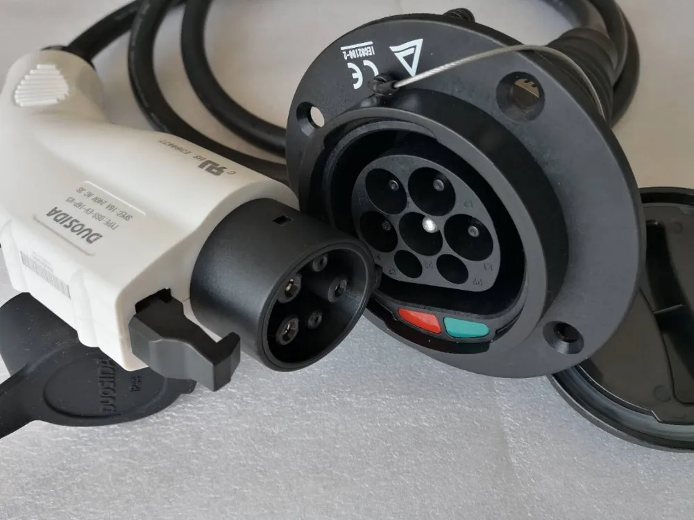 32A EV разъемы для зарядки EV адаптер для зарядного устройства EV зарядный кабель Тип 1 Sae J1772 гнездовой разъем для типа 2 Автомобильный боковой разъем
