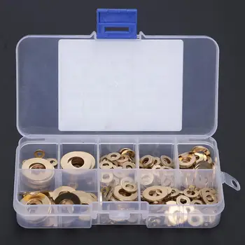 

360PCS Brass O Ring Washer Seals Metal Flat Gasket Ring Kit ceramic washers M2 M2.5 M3 M5 M6 M8 M10