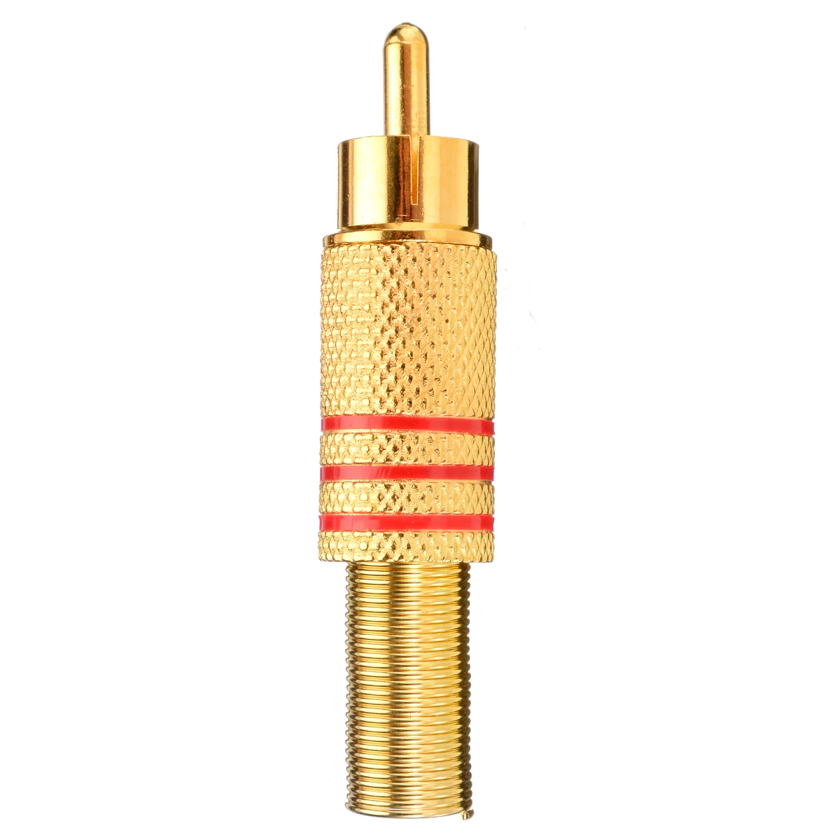 4Pcs/lot Gold Plated RCA Audio Video Adapter RCA Connector Plug Audio Male Connector With Spring Cable Protector