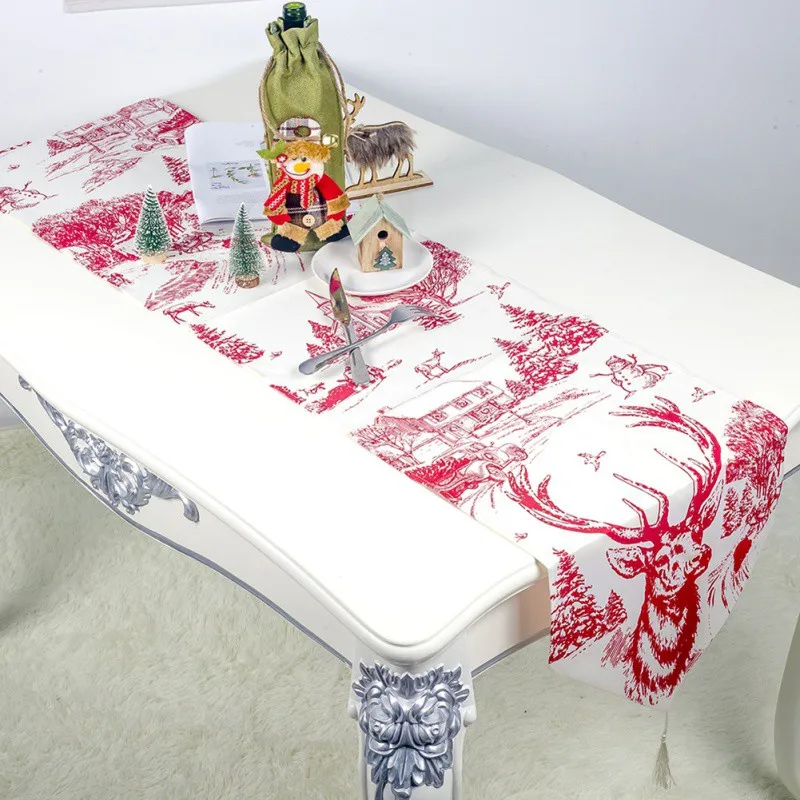 

Christmas Table Runner Christmas Wedding Champagne Table Runners Dining Room Restaurant Table navidad Decoration