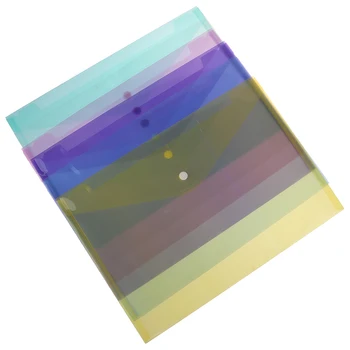 

24PCS Waterproof Multi Pocket Plastic Kawaii A4 File Folder Bag Document Paper Organizer Case Office School Stationery Supplies